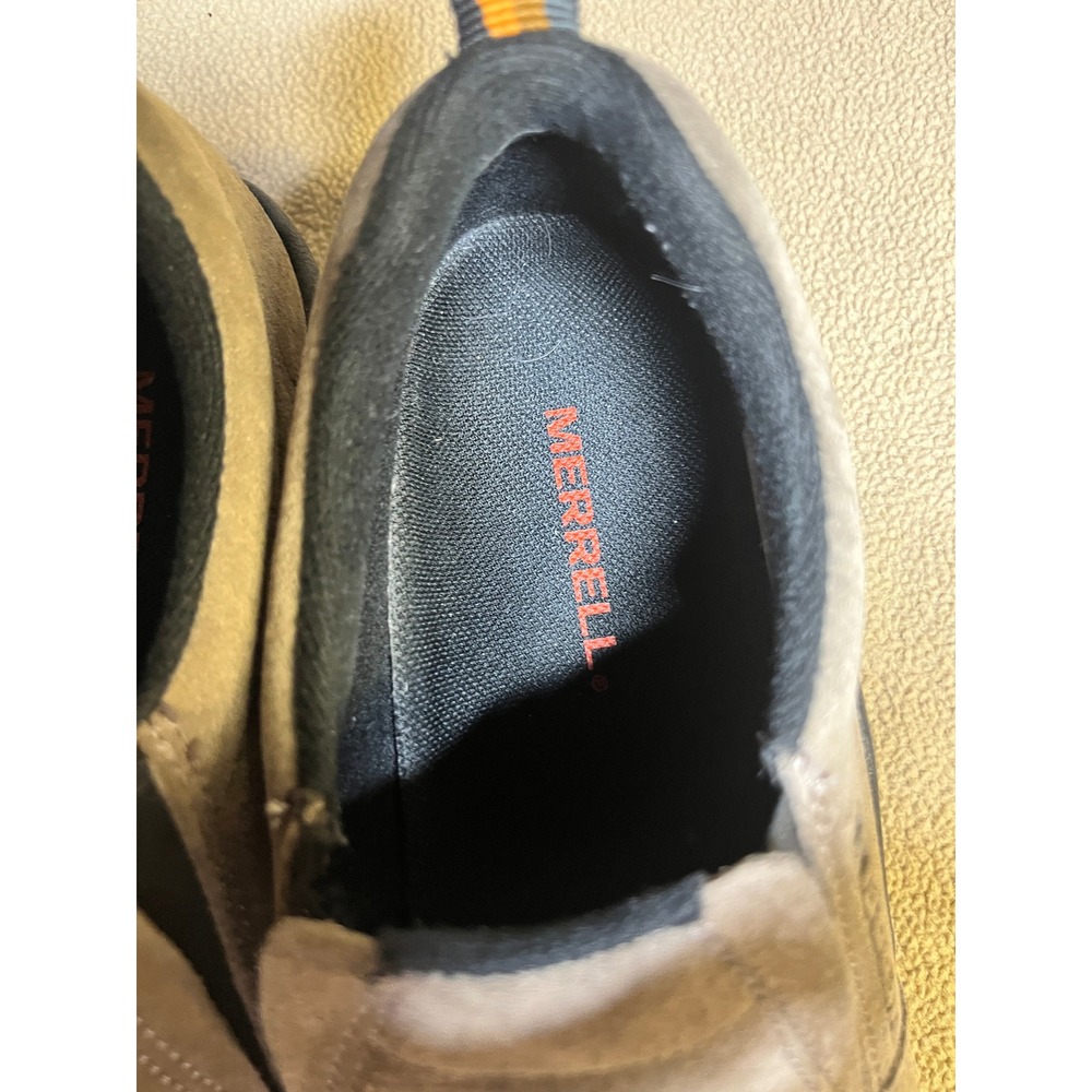 Merrell Jungle Moc Mens Suede Slip On Shoes Taupe Grey Casual Outdoor Comfort - Picture 9 of 16